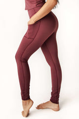 Nonstop Legging - Maroon from Yoga Democracy