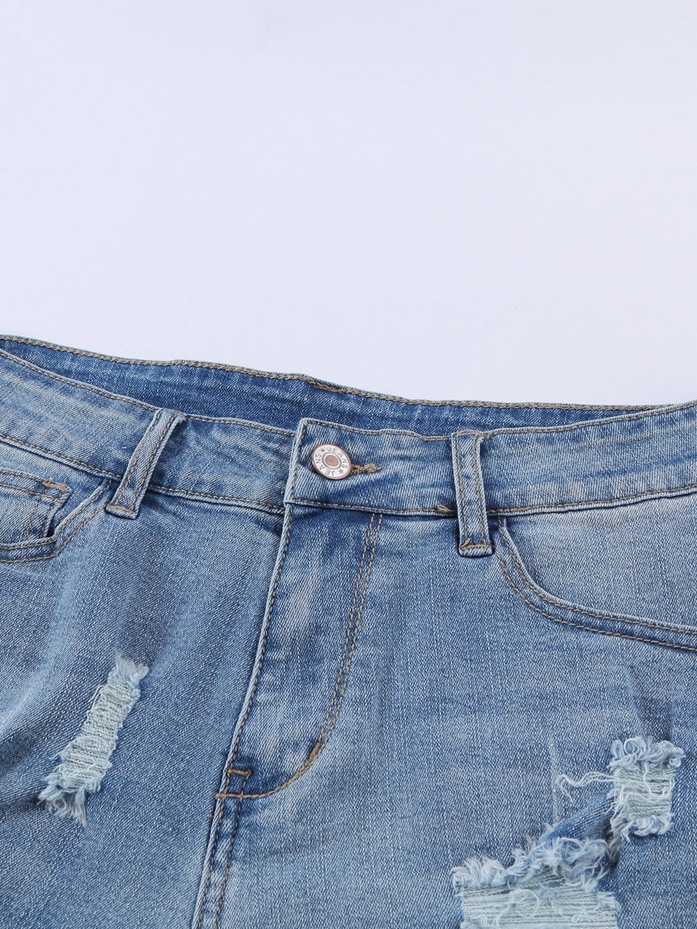 American Flag Denim Cut-Off Shorts, Lace-Up Sides from MsDressly