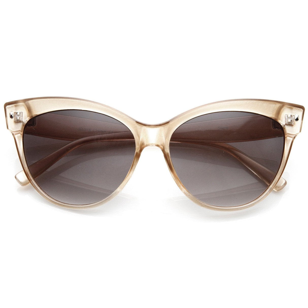 High Pointed Tip Inset Frame Oversize Cat Eye Sunglasses 8462 from zeroUV