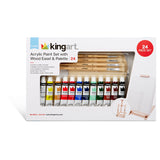 Acrylic Painting Set with Table Easel, 24 pc from KINGART