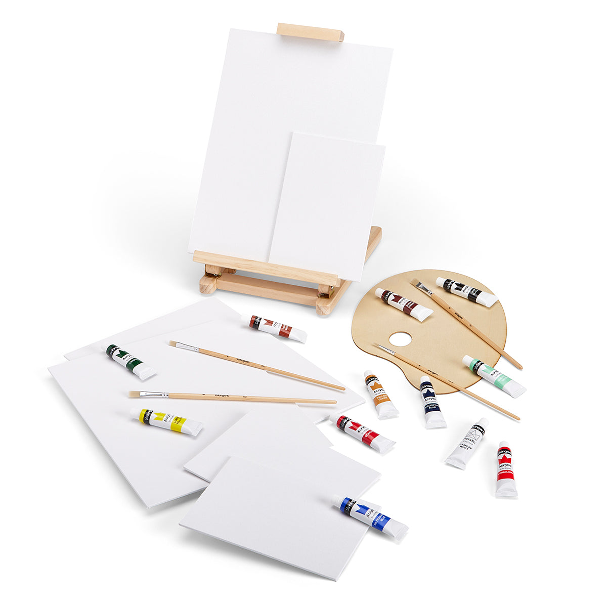 Acrylic Painting Set with Table Easel, 24 pc from KINGART