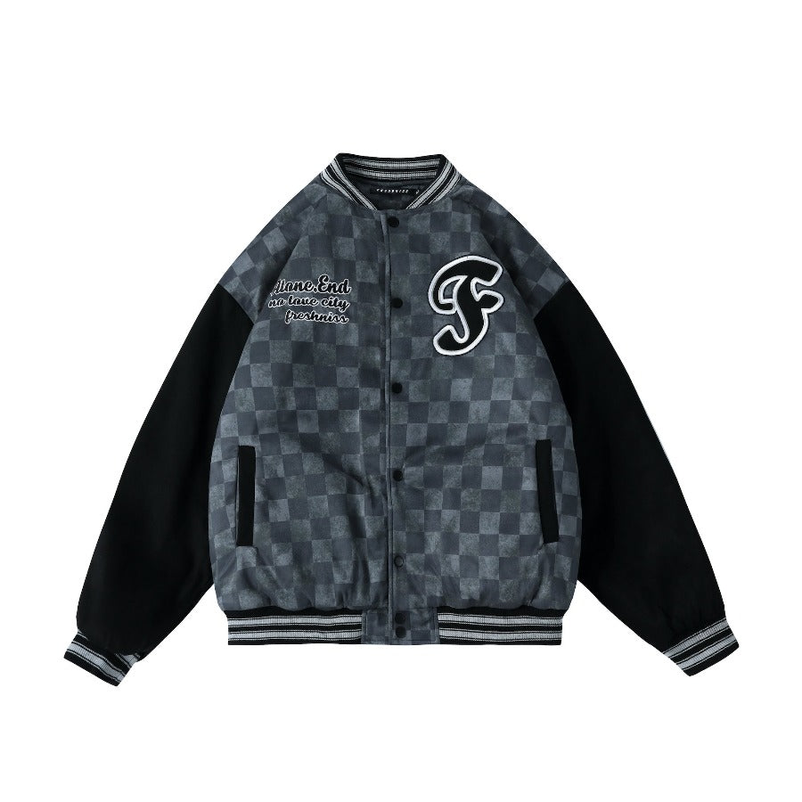 Checkered Winter Bomber Jacket from Niepce Inc