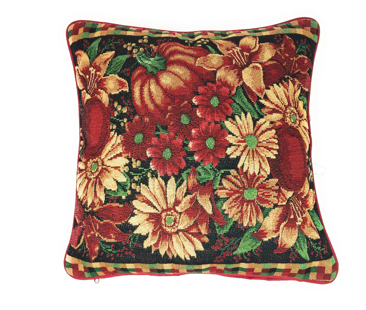DaDa Bedding Set of 4 Pieces - Autumn Harvest Halloween & Christmas Ornaments Holiday Tapestry Throw Pillow Covers Bundle Pack - 16" x 16" from DaDalogy Bedding Collection