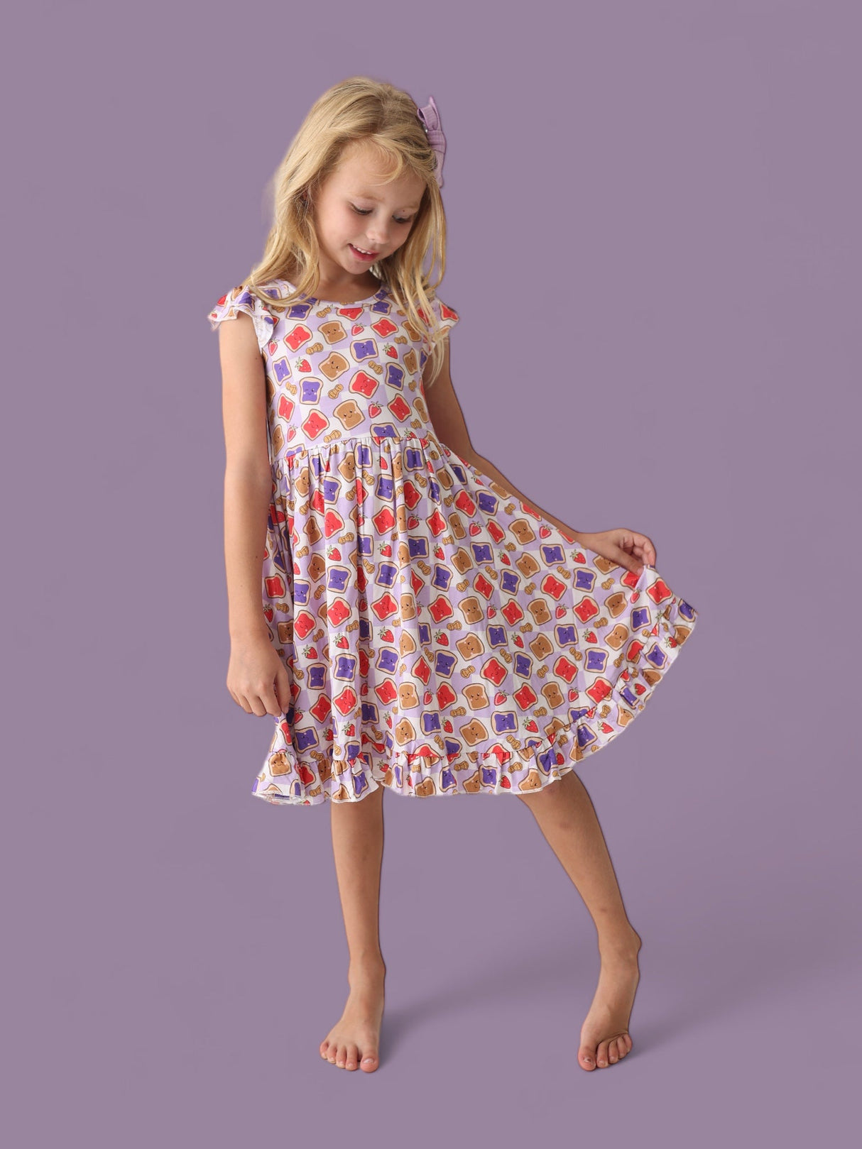 EXCLUSIVE PEANUT BUTTER JELLY TIME DREAM RUFFLE DRESS from DREAM BIG LITTLE CO
