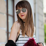 Modern Flat Lens Wire Metal Aviator Sunglasses A174 from zeroUV