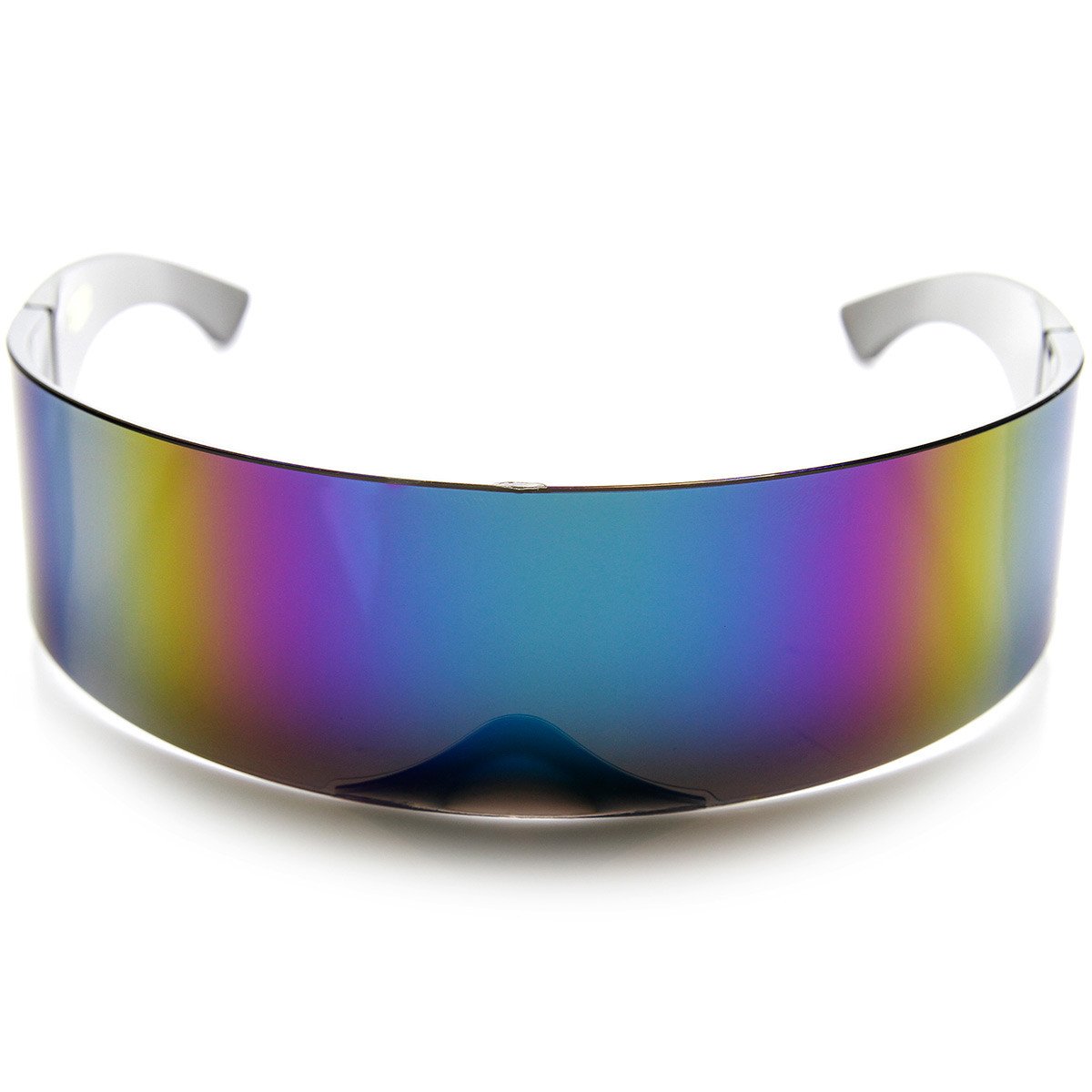 Futuristic Retro Mirror Wrap Around Shield Sunglasses 8762 from zeroUV