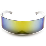Futuristic Retro Mirror Wrap Around Shield Sunglasses 8762 from zeroUV