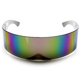 Futuristic Retro Mirror Wrap Around Shield Sunglasses 8762 from zeroUV