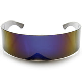 Futuristic Retro Mirror Wrap Around Shield Sunglasses 8762 from zeroUV