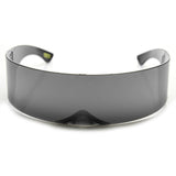 Futuristic Retro Mirror Wrap Around Shield Sunglasses 8762 from zeroUV
