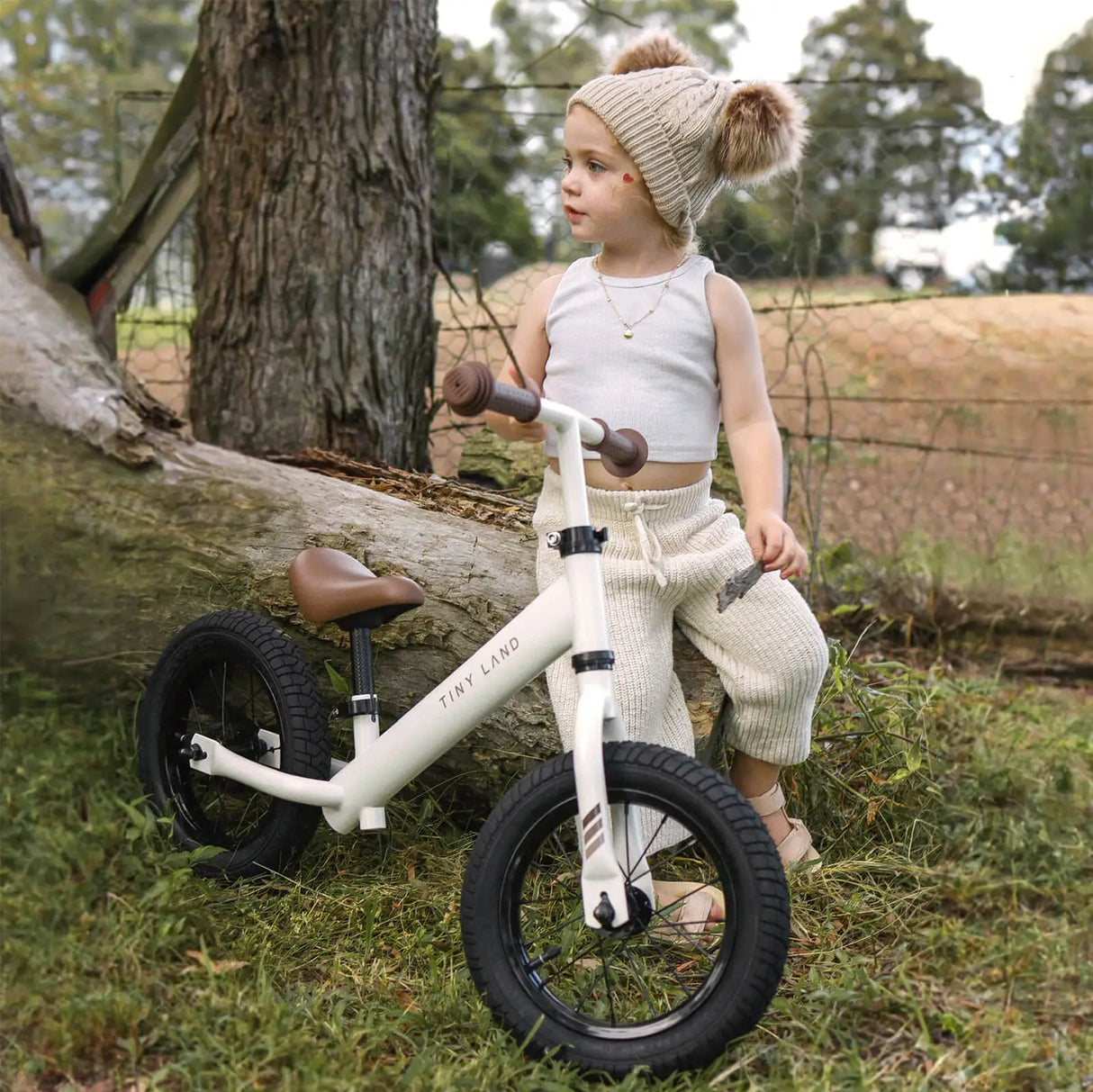 Tiny Land® Balance Bike - Milky White From Tiny Land