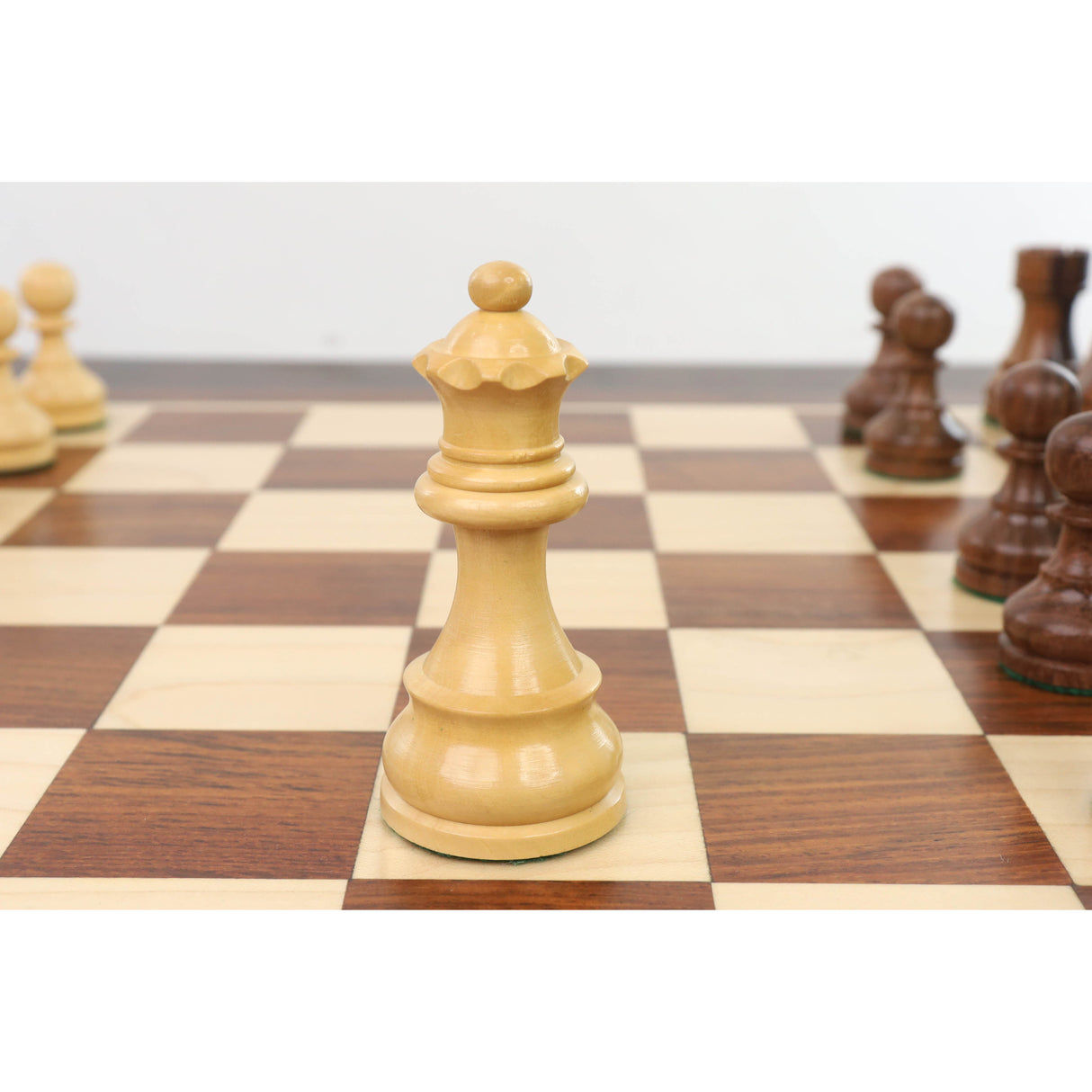 3.9" Tournament Chess Set Combo -Pieces in Golden Rosewood with Board and Box from Royal Chess Mall