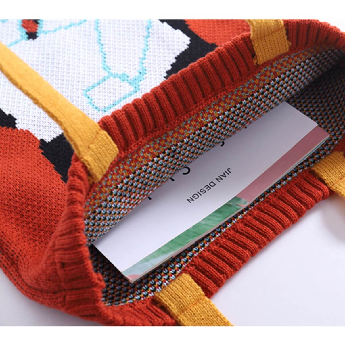 CUTE KNIT ANIMAL TOTE BAG from Ashlen