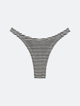 BALBOA CHEEKY BIKINI BOTTOM - BLACK STRIPED from ELYSIIAN