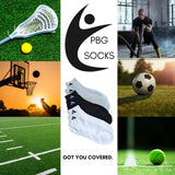 PBG Men's Socks 6 Pair Mid Length Athletic performance MultiPack Activewear 10-13 from PremiumBrandGoods