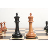 Cooke Type Staunton Chess Set- Chess Pieces Only 1849 - Ebony Wood & Antiqued Boxwood - 4.3" King From Royal Chess Mall