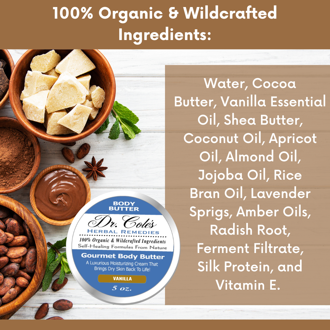 Dr. Cole's Gourmet Body Butter - VANILLA From Dr. Cole's Herbal Remedies