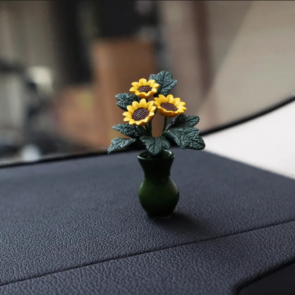 Mini Sunflower Car Vase from Moderny
