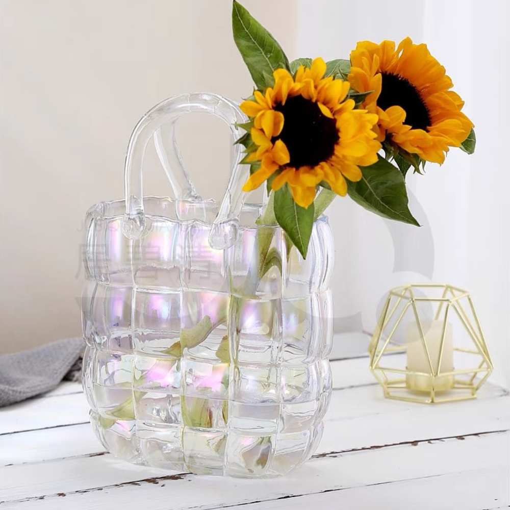 Glamour Glass Handbag Vase from Moderny