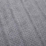Tache Dark Grey Faux Fur Throw Blanket Bubble Textured Striped Embossed (#11)