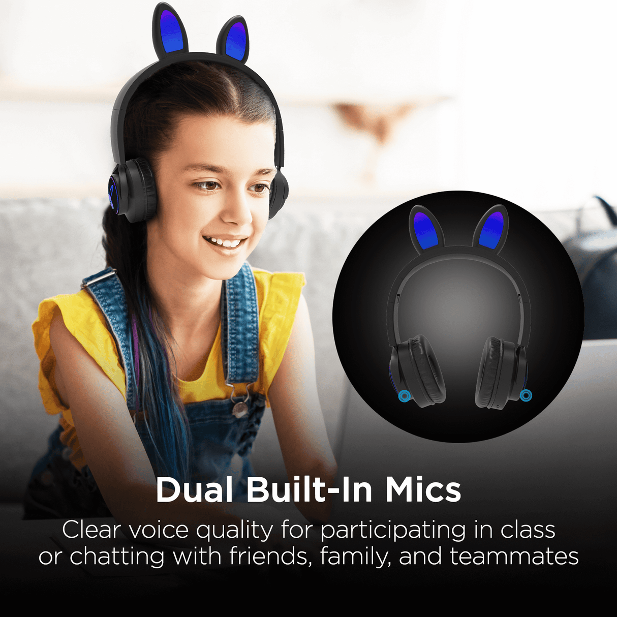 HyperGear Bunny Tracks Wireless Light-Up Headphones from Jupiter Gear Home