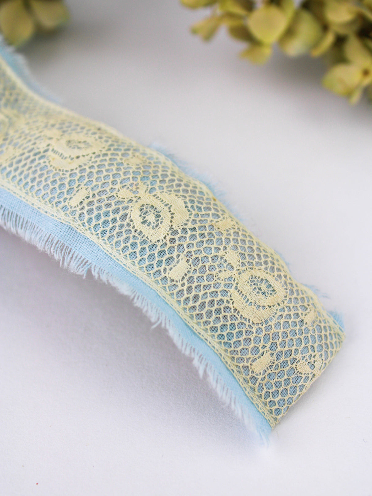 Clara Lace and Linen Hair Clip from Ash & Rose