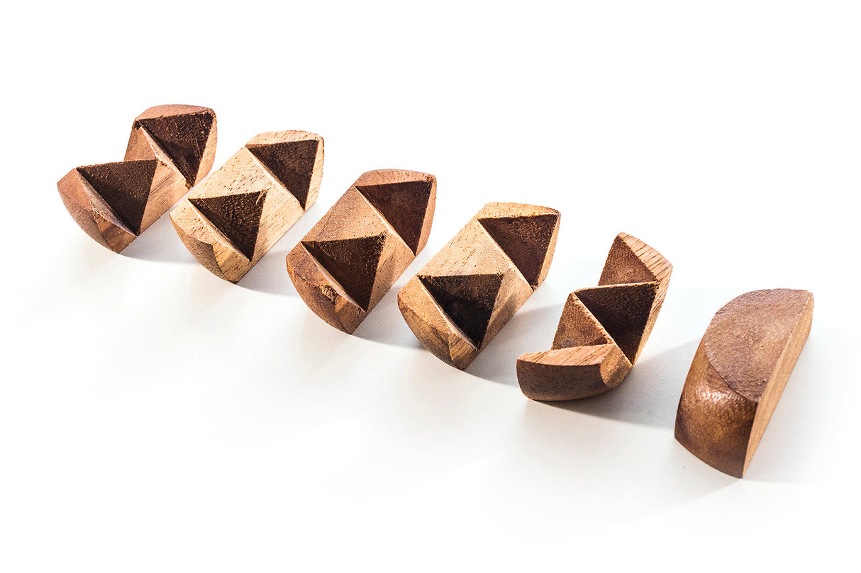 Mini Japanese Ball Puzzle - mechanical wooden brain teaser puzzles for adults and teens from Kubiya Games