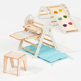 4in1 Montessori Climbing Set: Pikler Triangle, Arch, Slide Board, and Cushion for Toddlers (1–3 Years) from Goodevas