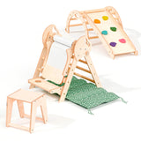 4in1 Montessori Climbing Set: Pikler Triangle, Arch, Slide Board, and Cushion for Toddlers (1–3 Years) from Goodevas