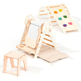 4in1 Montessori Climbing Set: Pikler Triangle, Arch, Slide Board, and Cushion for Toddlers (1–3 Years) from Goodevas