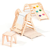 4in1 Montessori Climbing Set: Pikler Triangle, Arch, Slide Board, and Cushion for Toddlers (1–3 Years) from Goodevas