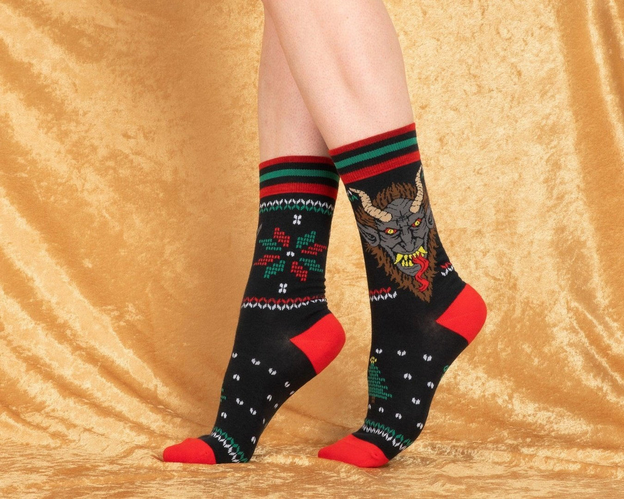 Krampus Sweater Crew Socks from FootClothes