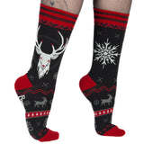 Beelzebuck Ugly Xmas Sweater Crew Socks from FootClothes