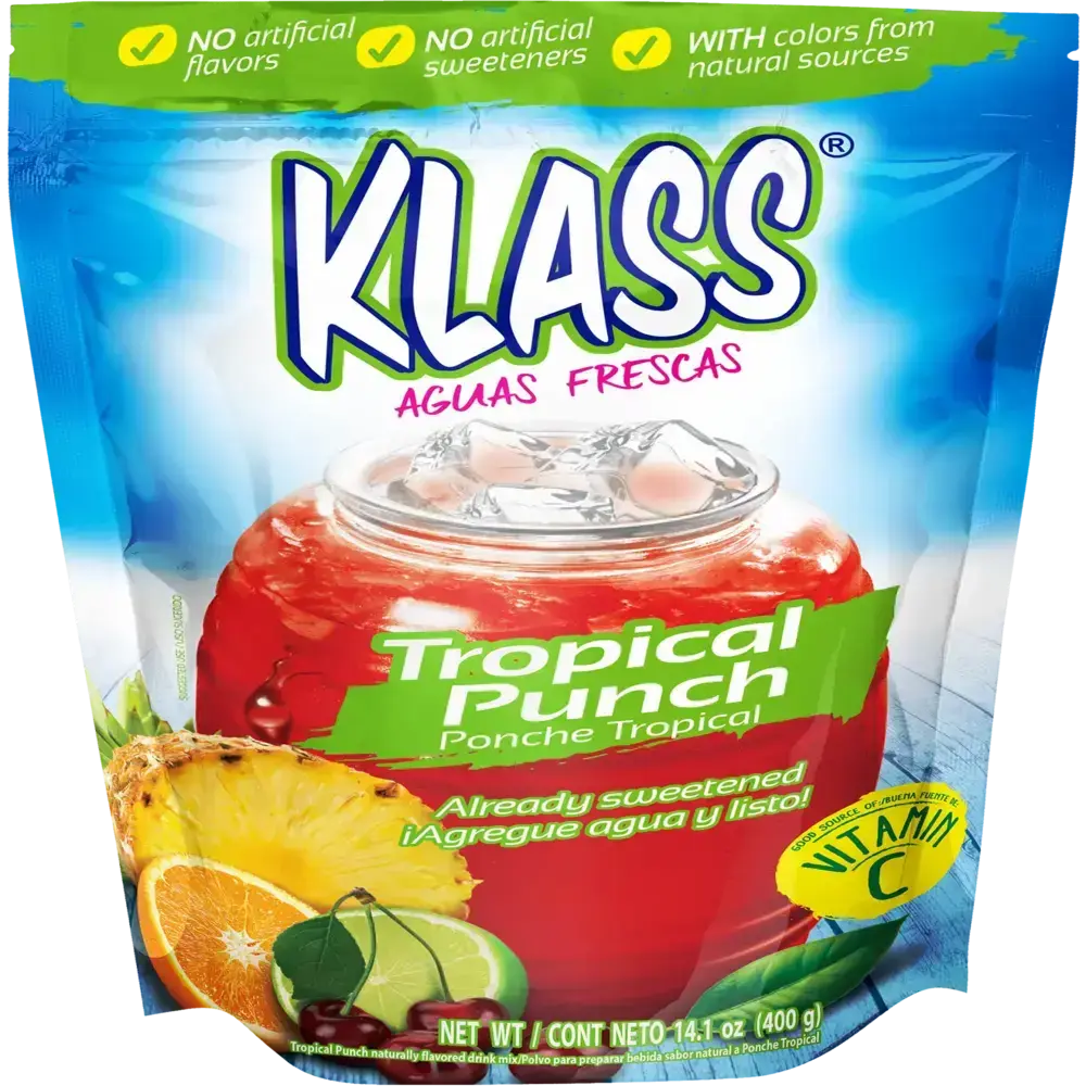 Klass Listo Tropical Punch Drink Mix Powder 14.1 oz from Mexmax INC.