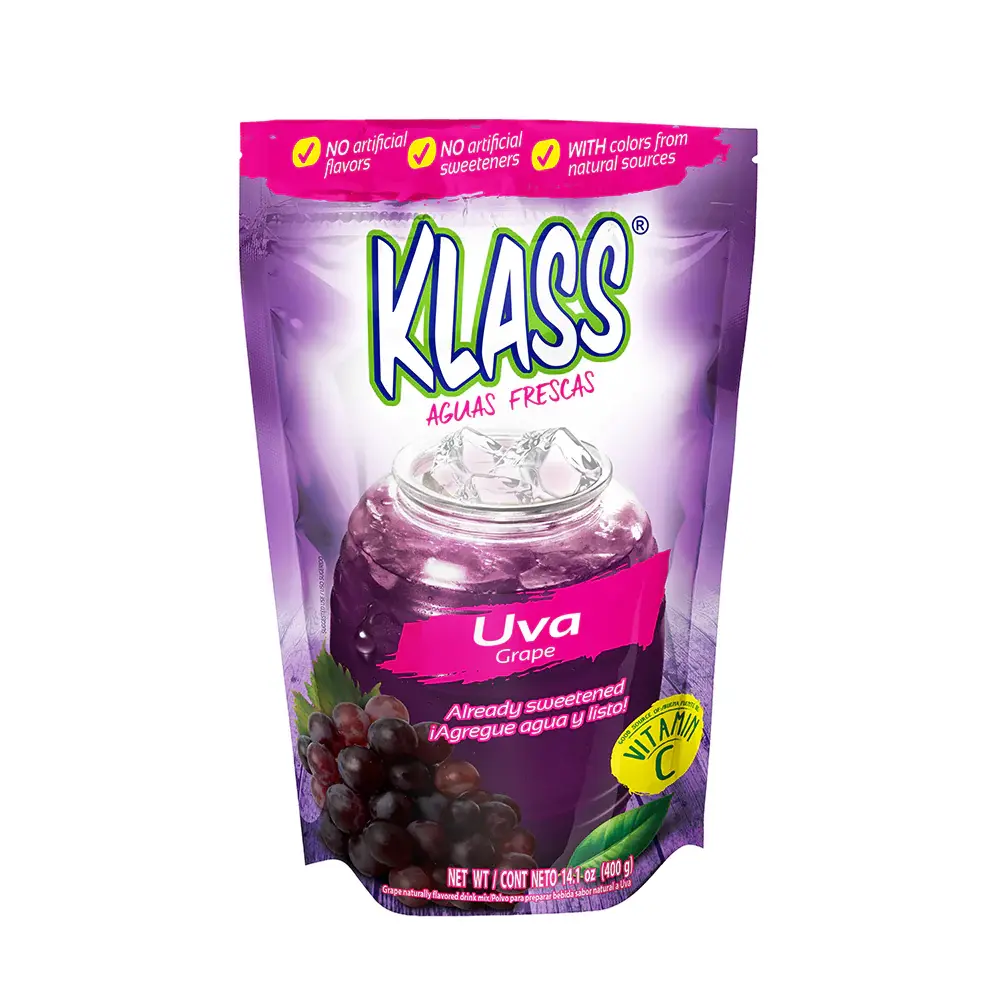 Klass Listo Grape Drink Mix Powder 14.1 oz from Mexmax INC.