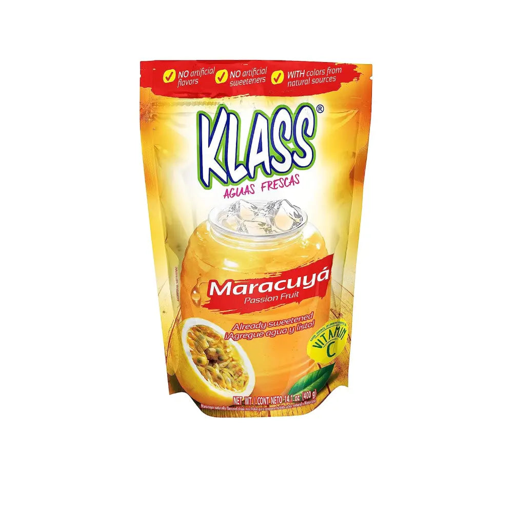 Klass Listo Maracuya (Passion Fruit) Drink Mix Powder 14.1 oz from Mexmax INC.