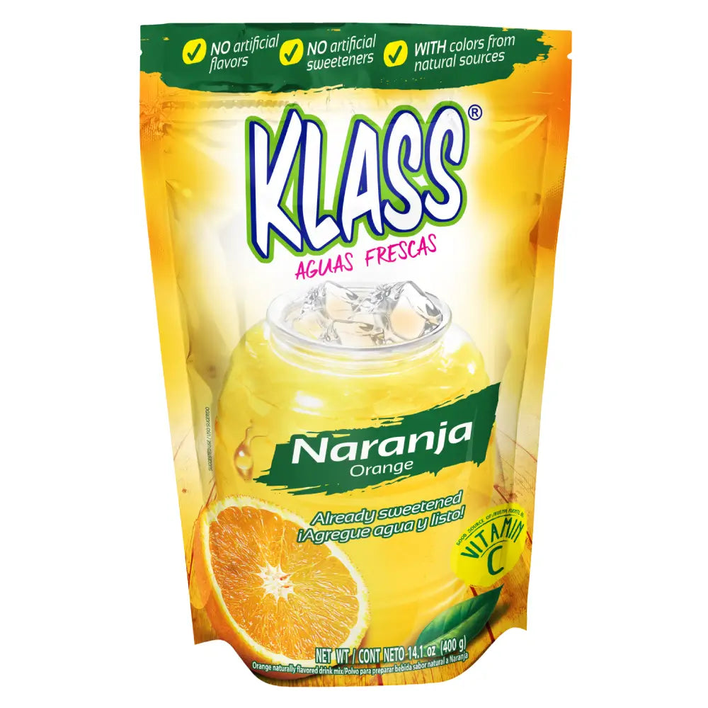 Klass Listo Naranja Drink Mix Powder 14.1 oz from Mexmax INC.
