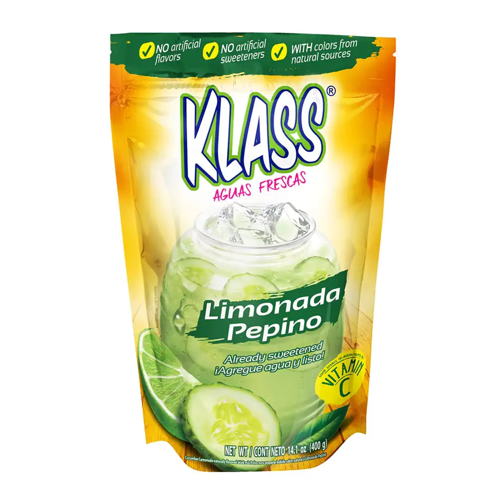 Klass Listo Limonada Pepino Drink Mix Powder 14.1 oz from Mexmax INC.