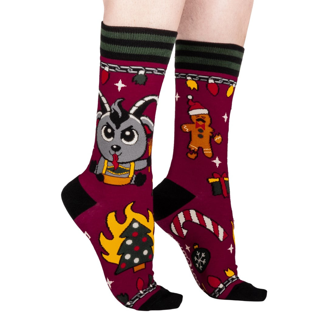 Krampus & Kwampus Holiday Crew Sock Pack | 2 Designs from FootClothes