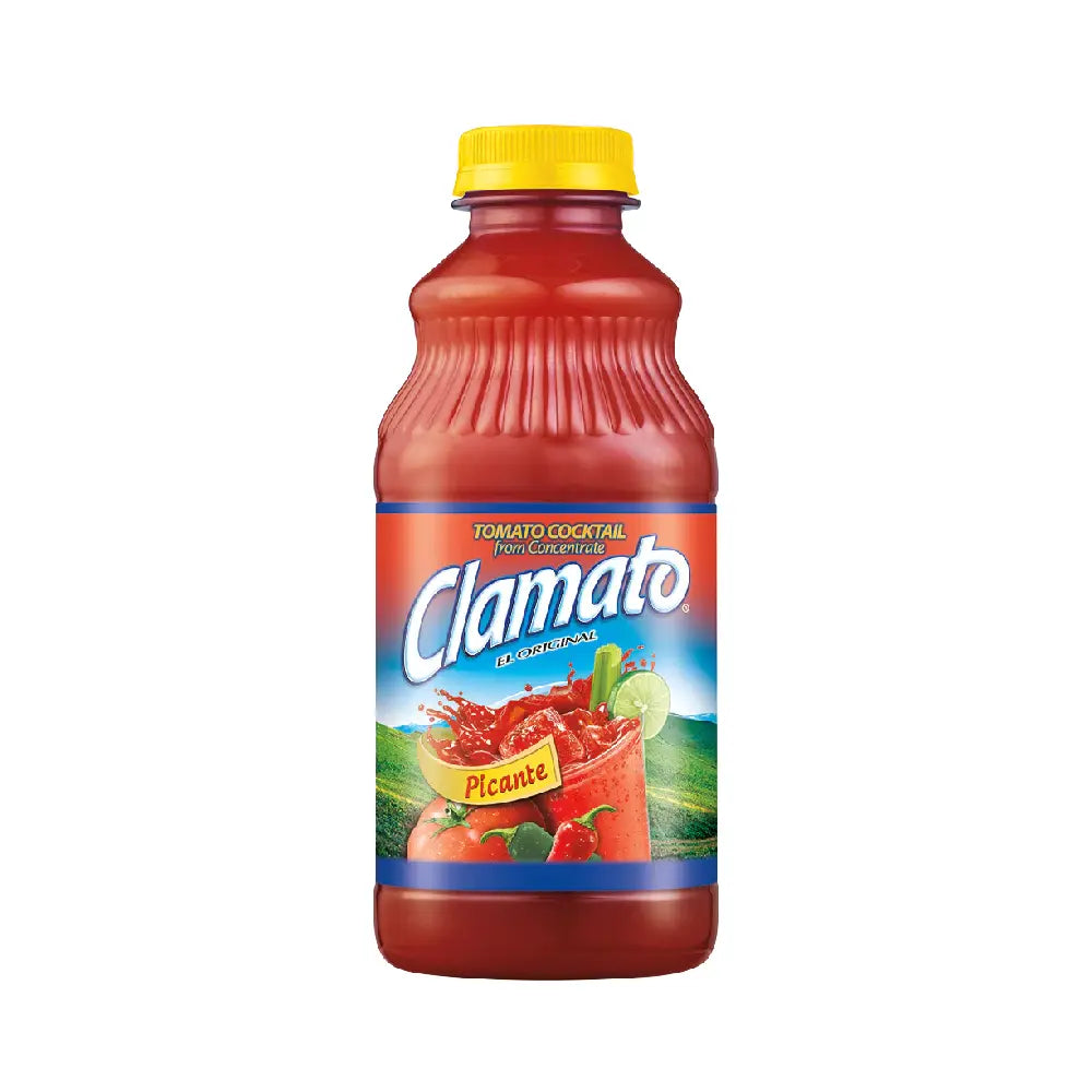 Clamato Tomato Cocktail Picante 32 oz from Mexmax INC.
