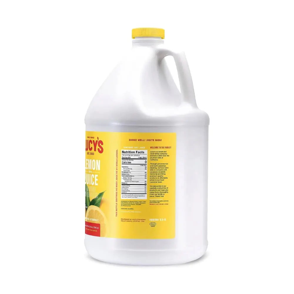 Lucy's Lemon Juice Gallon 128 oz from Mexmax INC.