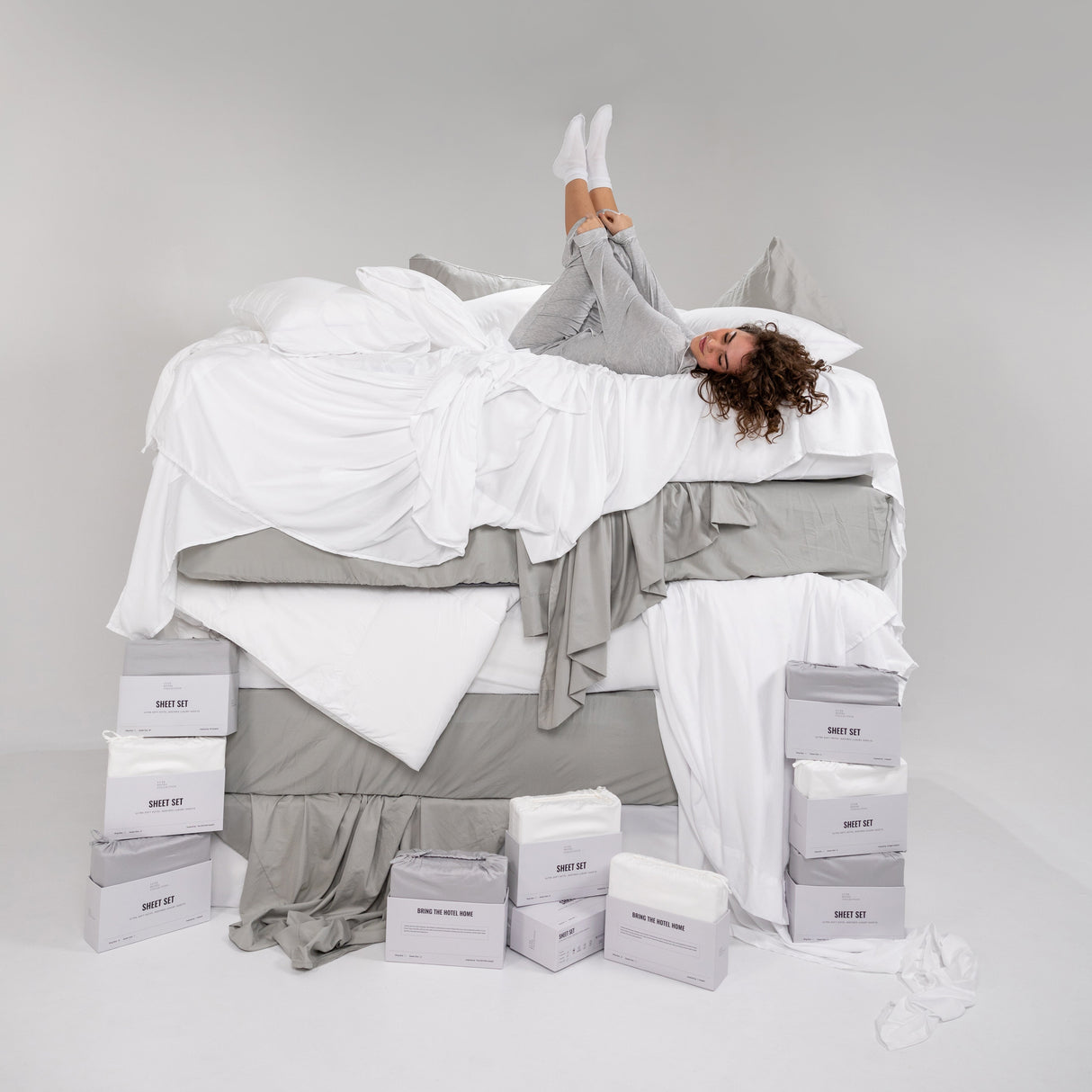Sateen Cotton Retreat Sheet Set from Hotel Collection