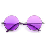 Retro Hippie Metal Lennon Round Color Lens Sunglasses 8594 from zeroUV