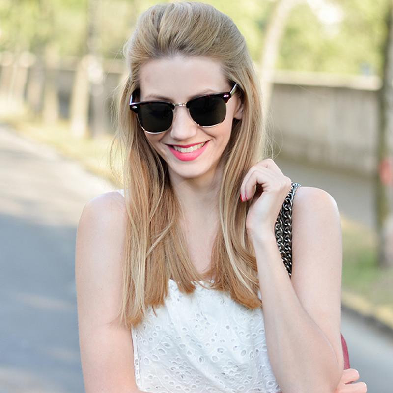 Indie Half Frame Horned Rim Vintage Inspired Sunglasses 2934 from zeroUV