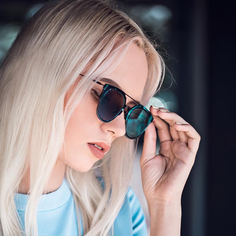 Minimal Wire Inner Rim Flat Color Mirror Lens Sunglasses A361 from zeroUV