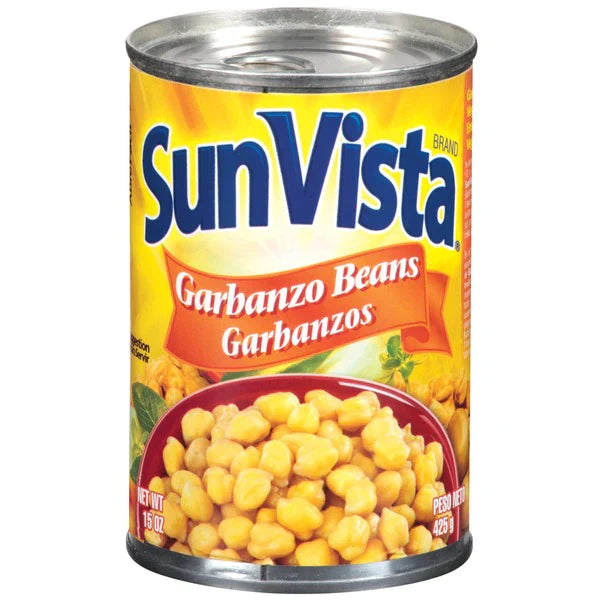 Sunvista Garbanzo Beans 12 units of 15 oz cans from Mexmax INC.