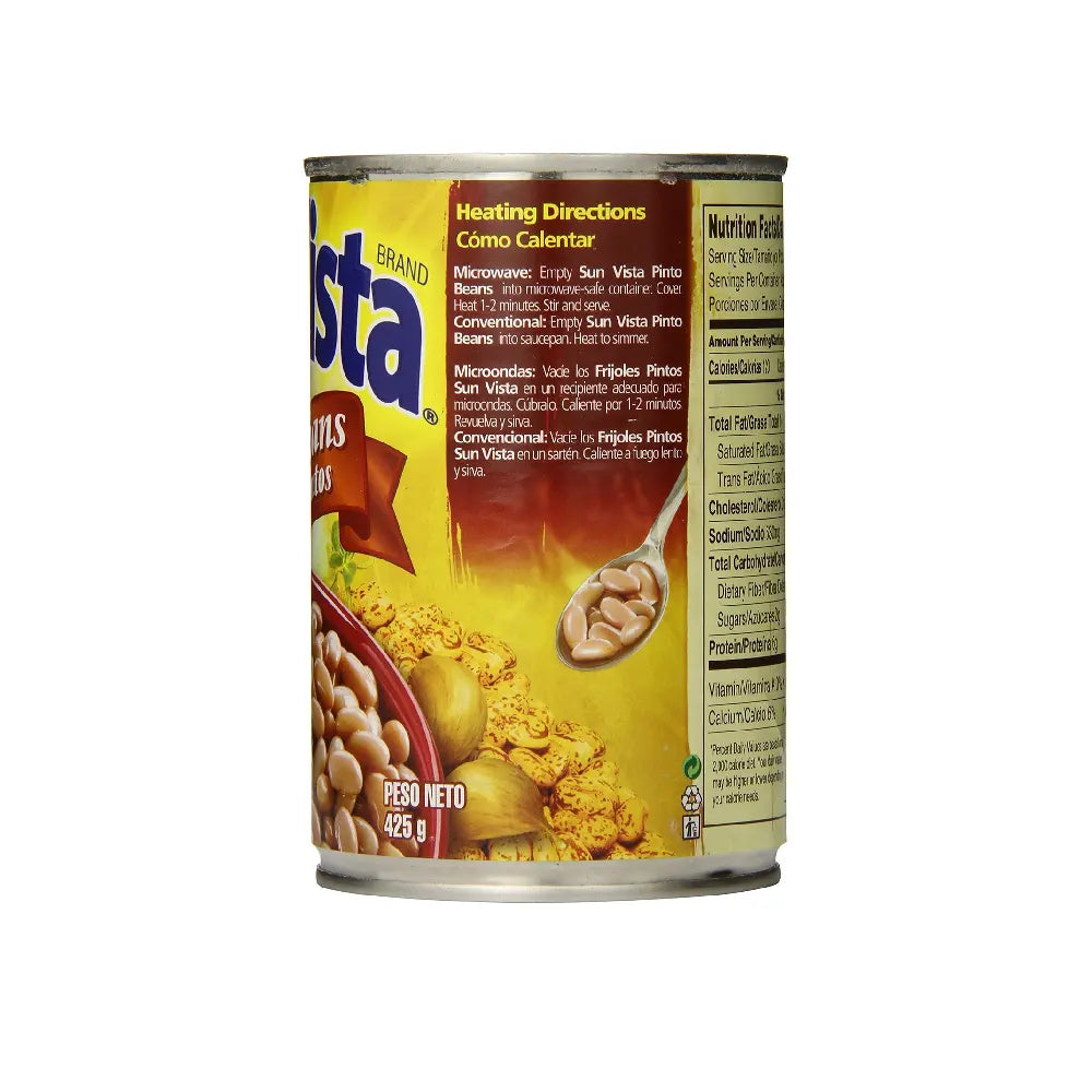 Sunvista Pinto Beans 12 units of 15 oz cans from Mexmax INC.
