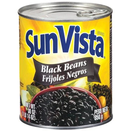 Sunvista Black Beans 30 oz From Mexmax INC.