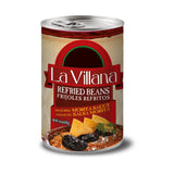 La Villana Refried Beans with Morita Sauce 24 units of 14.4 oz cans from Mexmax INC.
