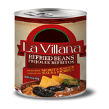 La Villana Refried Beans with Morita Sauce 24 units of 14.4 oz cans from Mexmax INC.